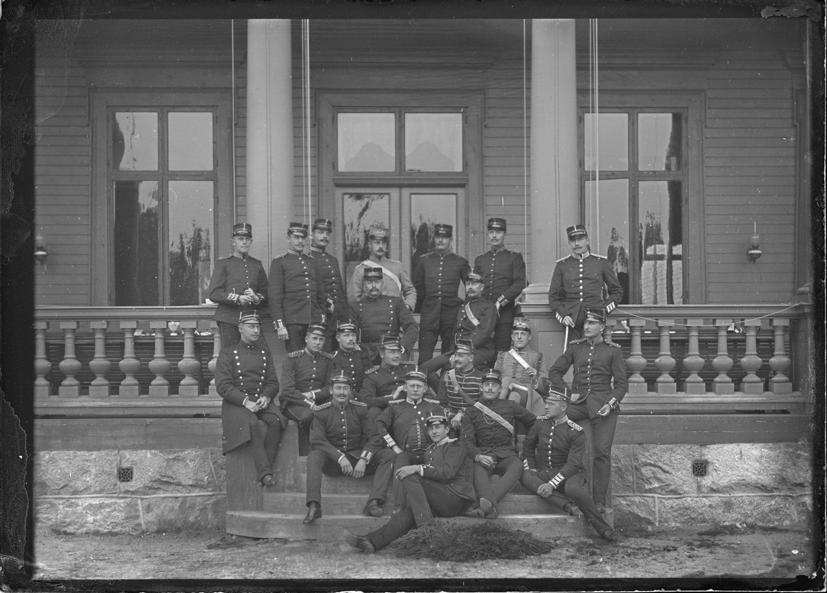 Officersgrupp, Marma läger, Marma, Älvkarleby socken, Uppland augusti 1891