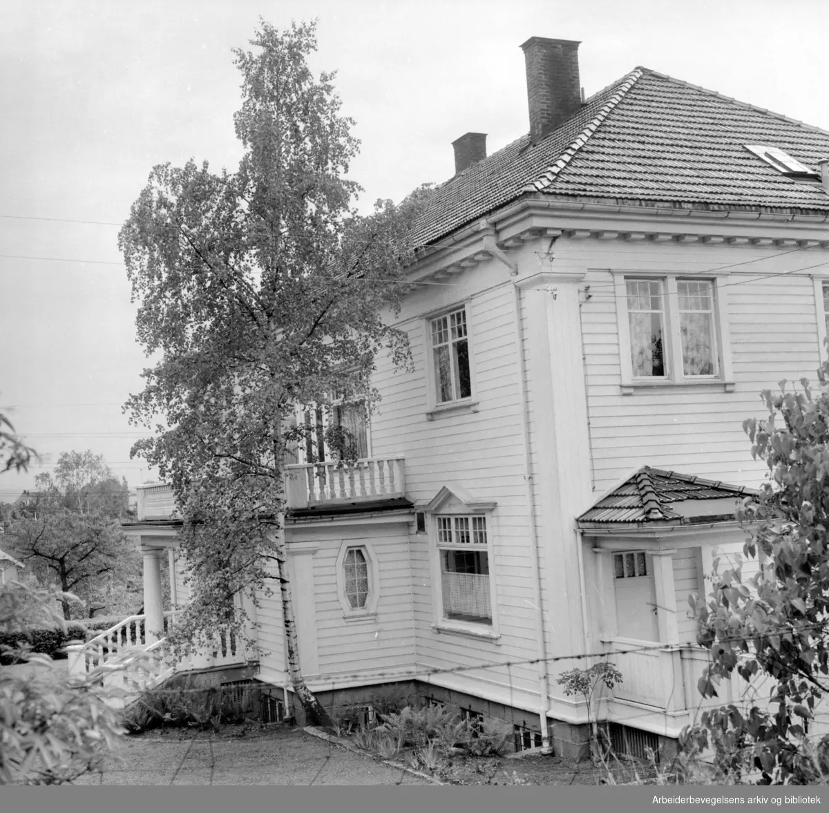 Holmenveien 20. Bolig for Khrusjtsjov under Norgesbesøket. Juli 1959 ...