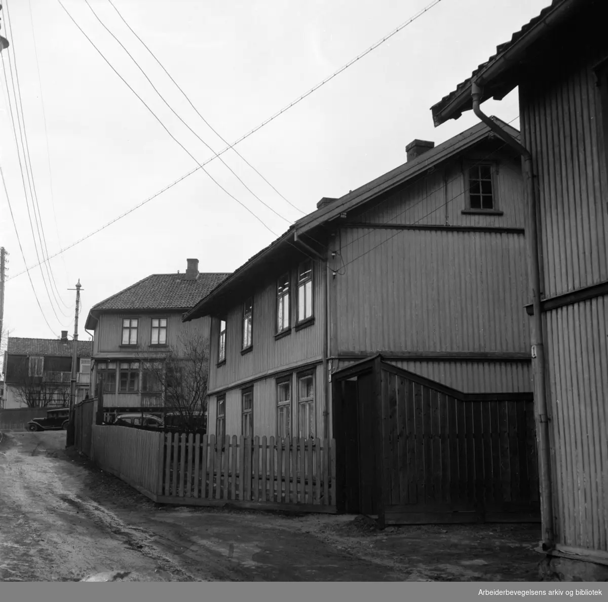 Evensgate (Privat gate). April 1956