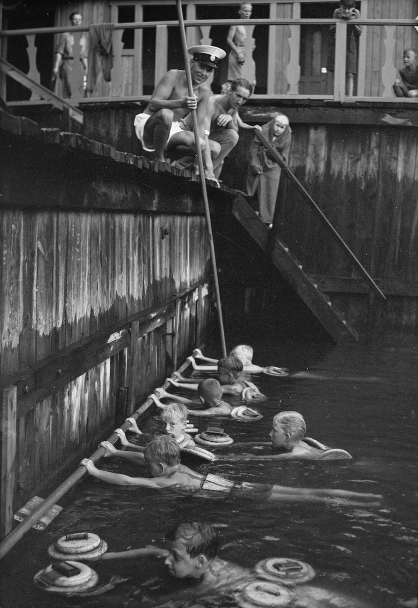 Simundervisning, Uppsala, juli 1947