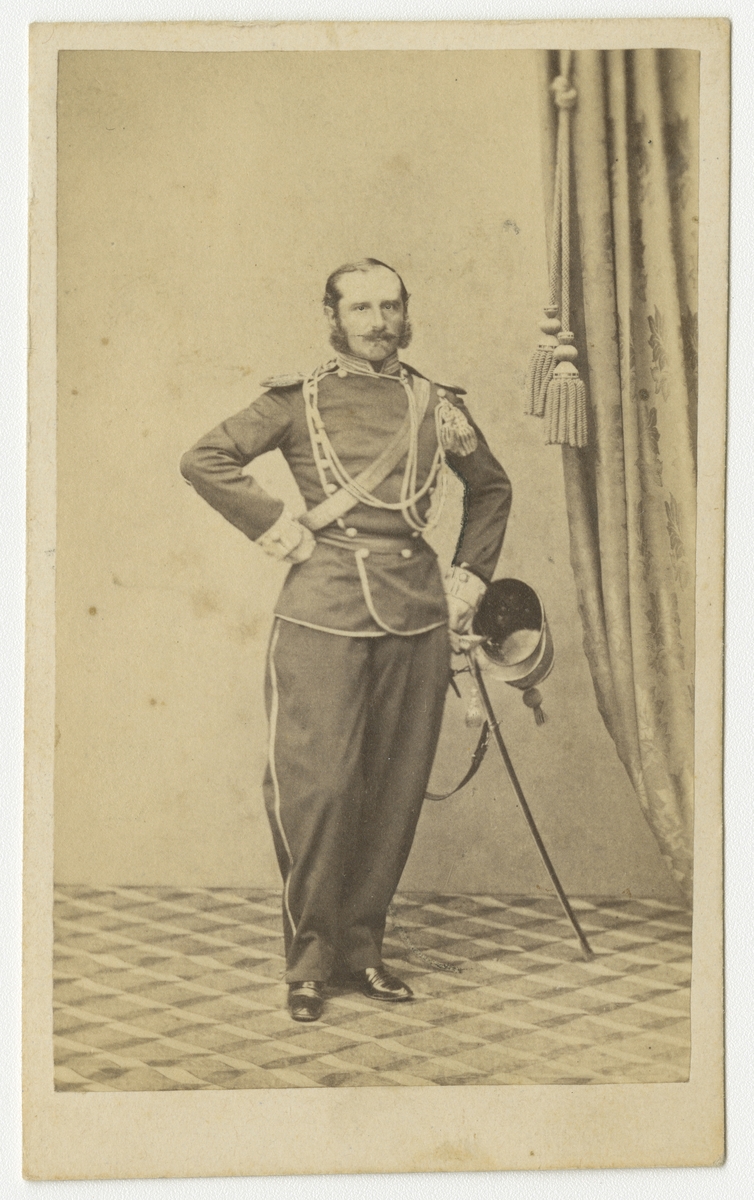 Porträtt av Henrik Enoch Alexander Rosencrantz, officer vid Skånska dragonregementet K 6.