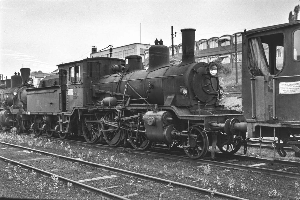 Utrangert damplokomotiv type 21c nr. 371 i Lodalen i Oslo.