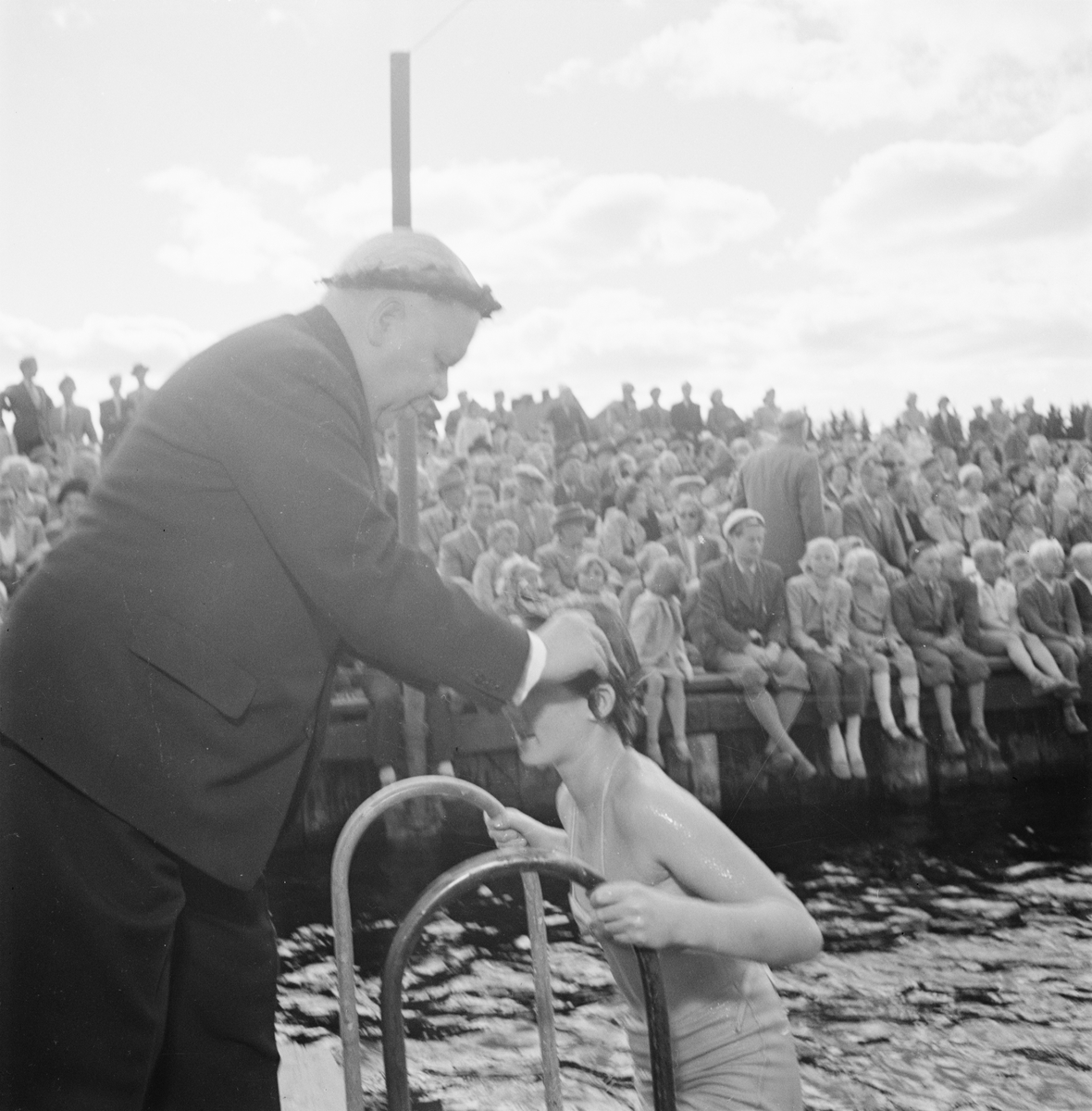 Simning, Fyrisbadet, Uppsala 1952