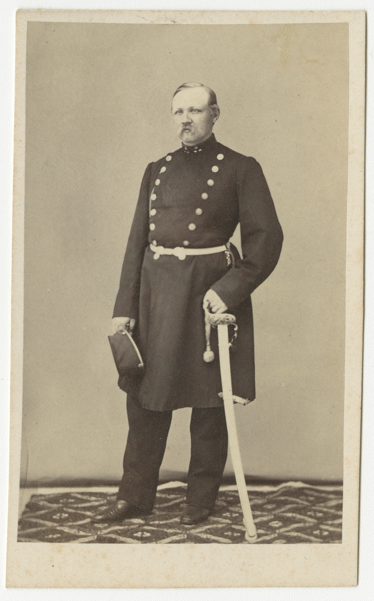 Porträtt av Victor Zaméo von Hall, kapten vid Västgöta regemente I 6.