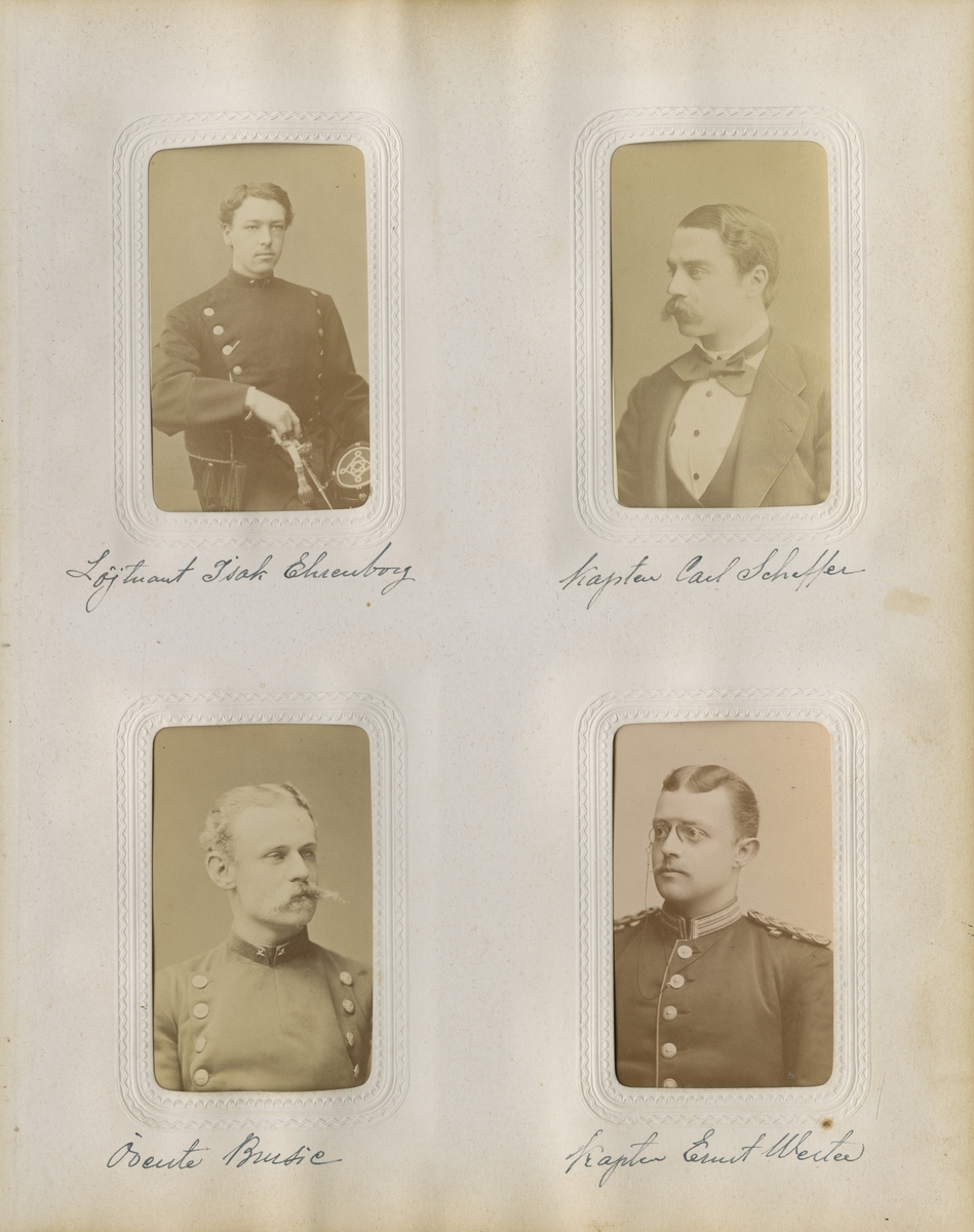 Porträtt av Carl Mauritz Per Scheffer, officer vid Västgöta regemente I 6.

Se även bild AMA.0002075, AMA.0008522 och AMA.0008539.