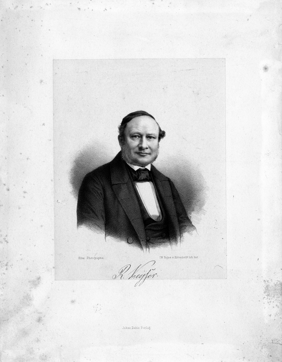 Portrett, brystbilde av historiker Rudolf Keyser.
