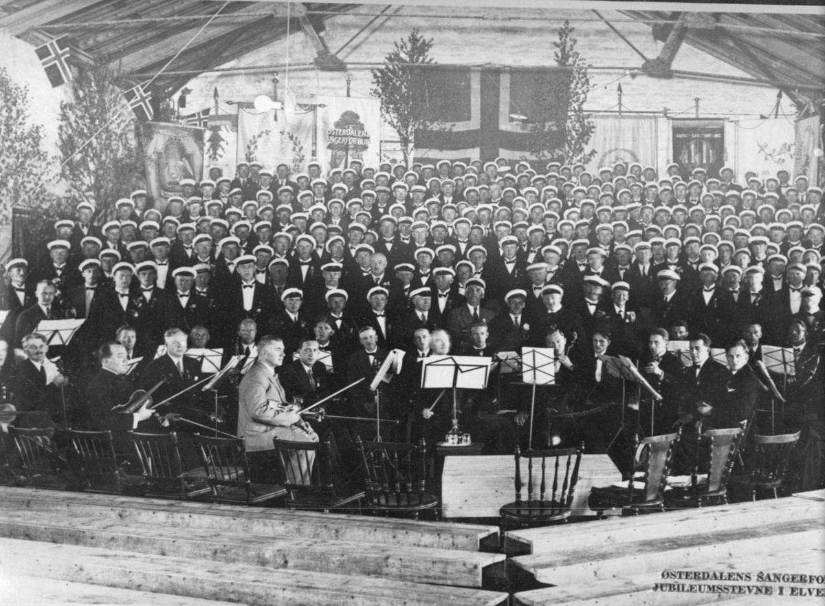 Østerdalens sangerforbunds jubileumsstevne i Elverum 1934. 