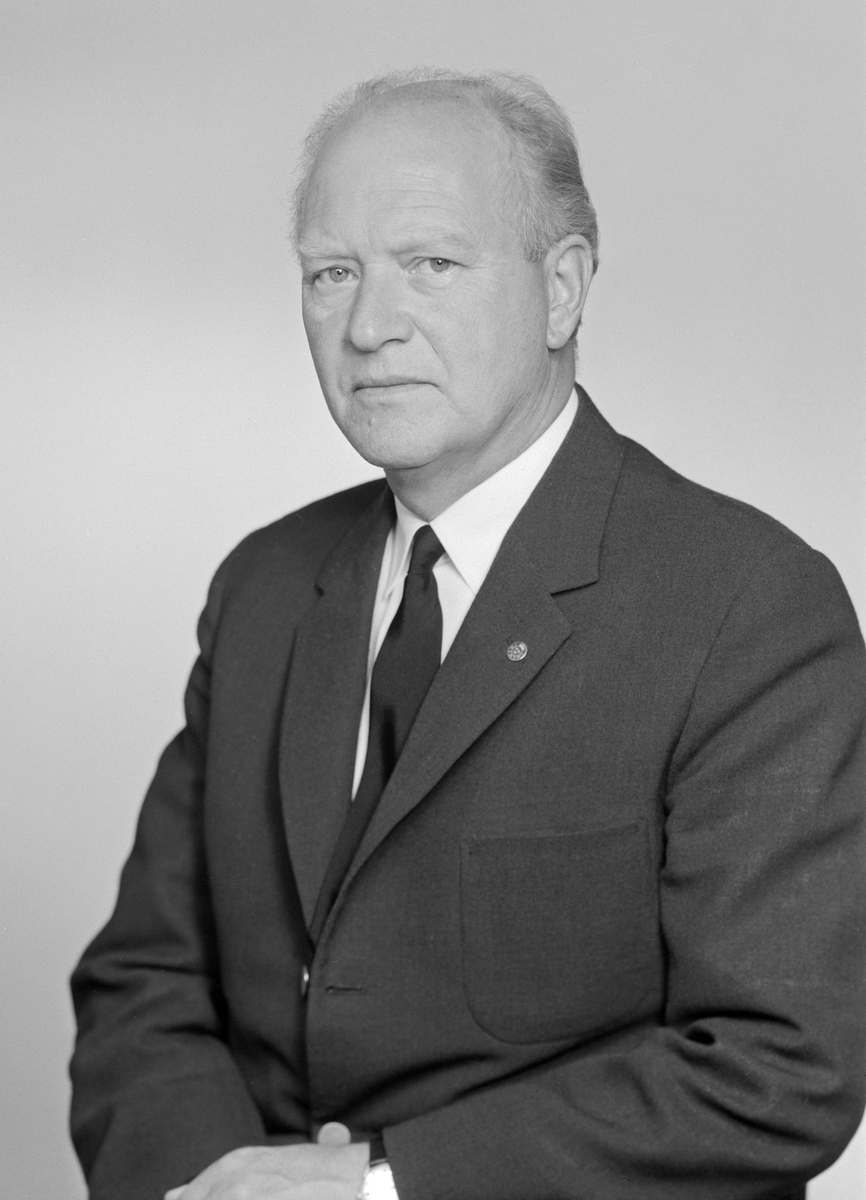 Porträtt av direktör Tore Bellner. Drev vid tiden för bilden sedan länge handelsbod i Sjögestad. Gift 1939 med Jane Berta, född Högberg.
