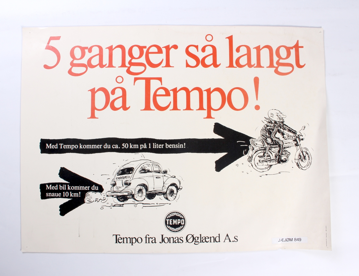 Reklameplakat for Tempo fra Jonas Øglænd.