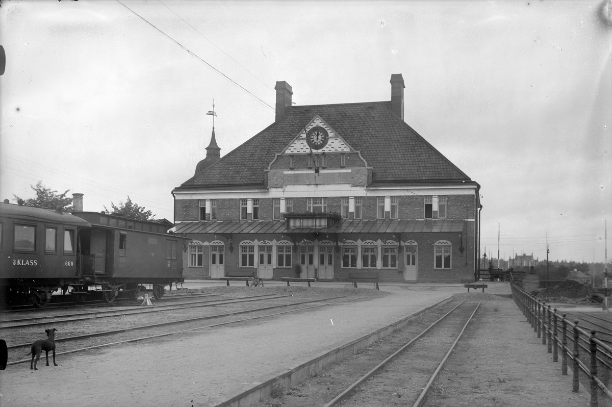 Nässjö - Oskarshamn Järnväg, NOJ, vagnar vid Oskarshamn station.