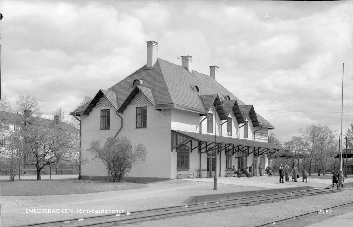 Järnvägsstationen i Smedjebacken.