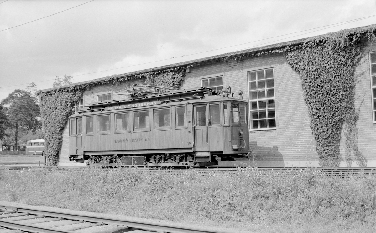 Lidingöbanan, LiB, elmotorvagn 5, tillverkad av KVAB/AEG 1924.
