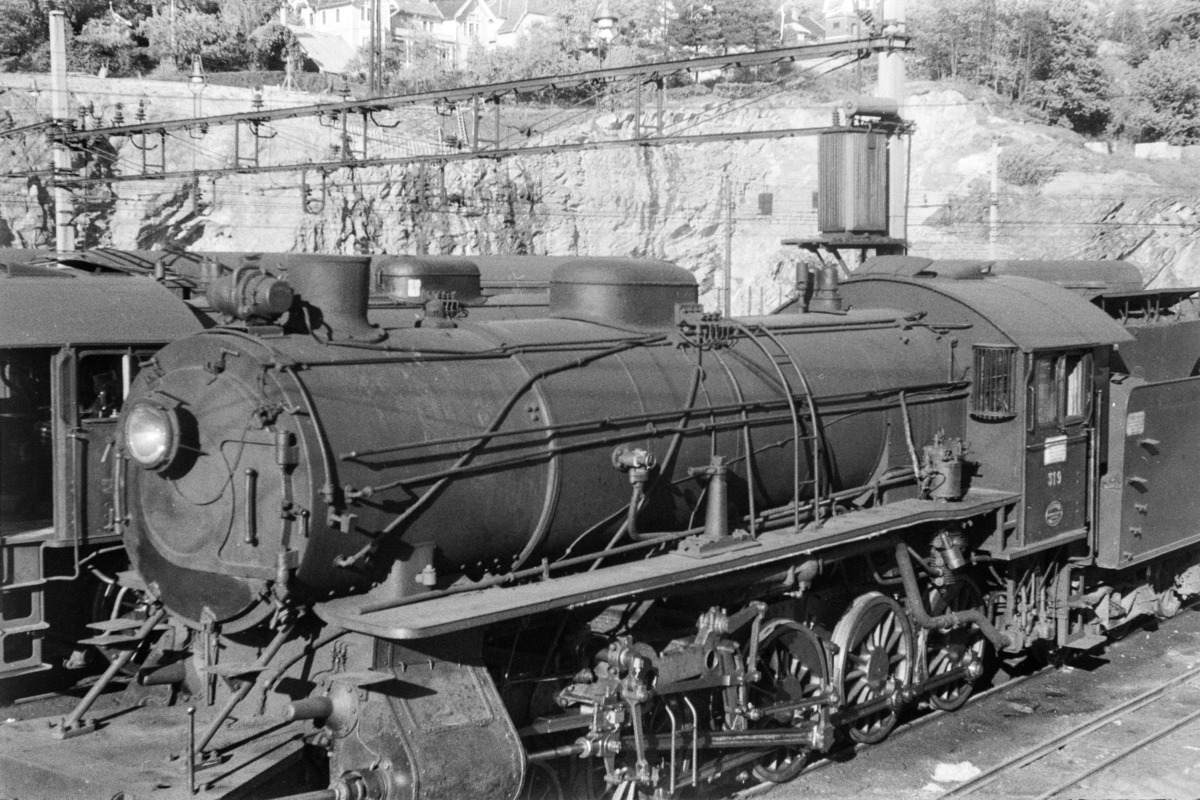 Damplokomotiv type 31a nr. 319 på Bergen stasjon.