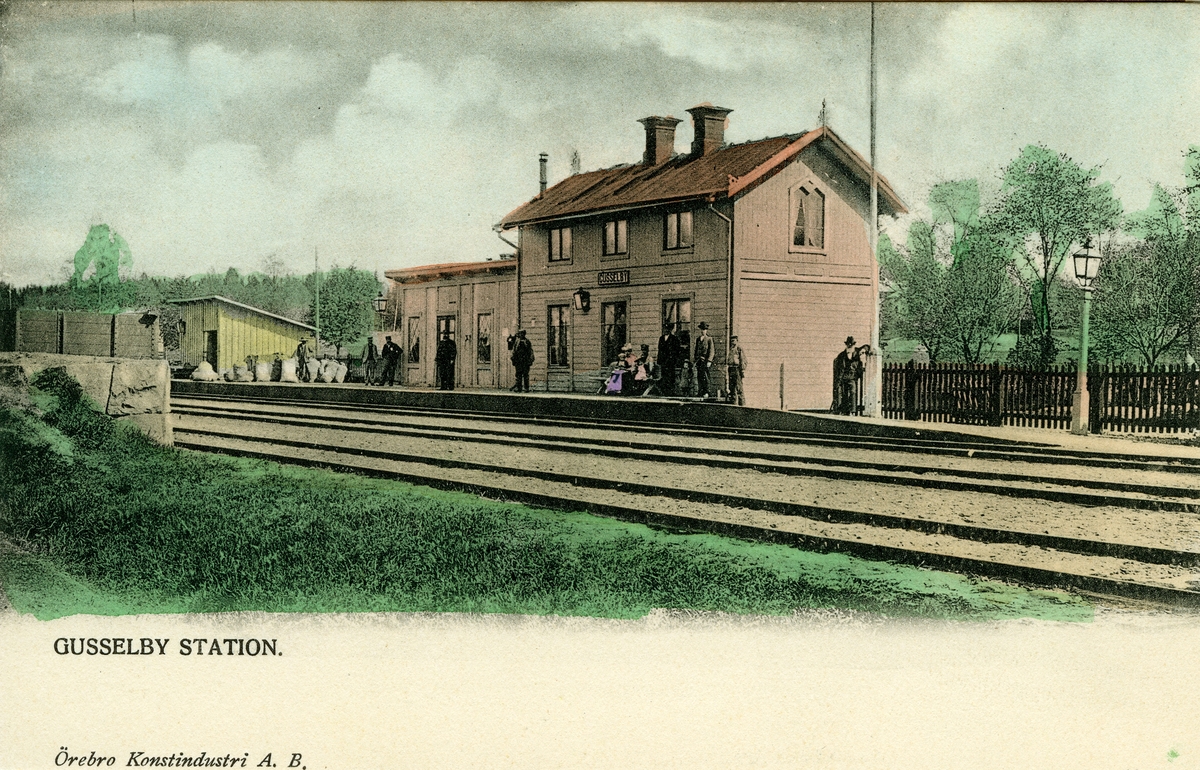 Järnvägsstationen i Gusselby.