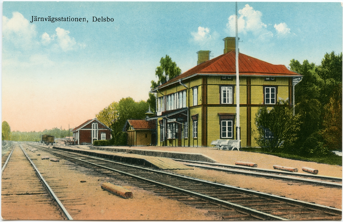Delsbo järnvägsstation.