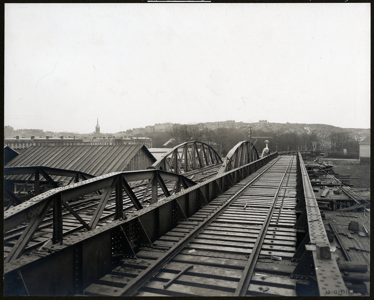 Viadukt vid Olskroken på linjen mellan Göteborg och Halmstad.
