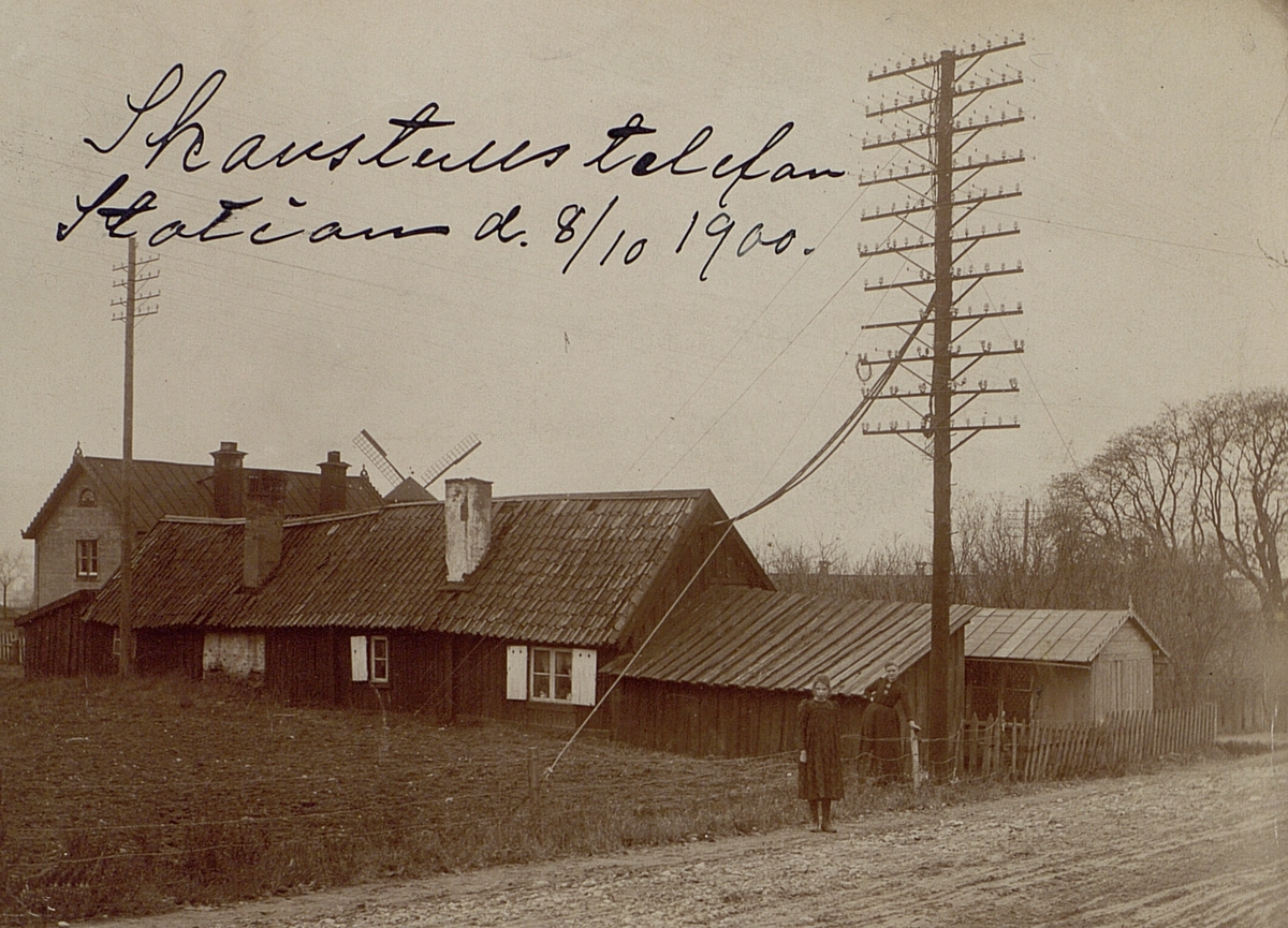 Skanstulls telefonstation, den 8/10 1900. Exteriör.