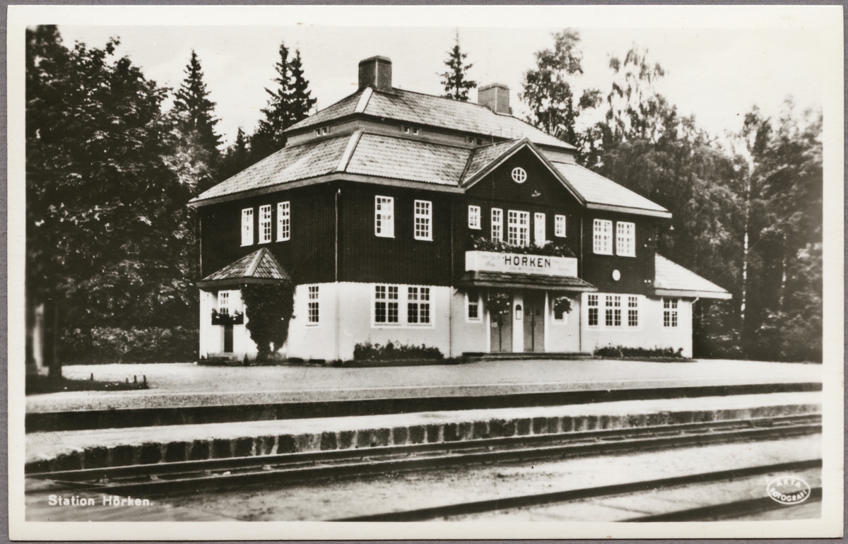 Järnvägsstationen i Hörken.