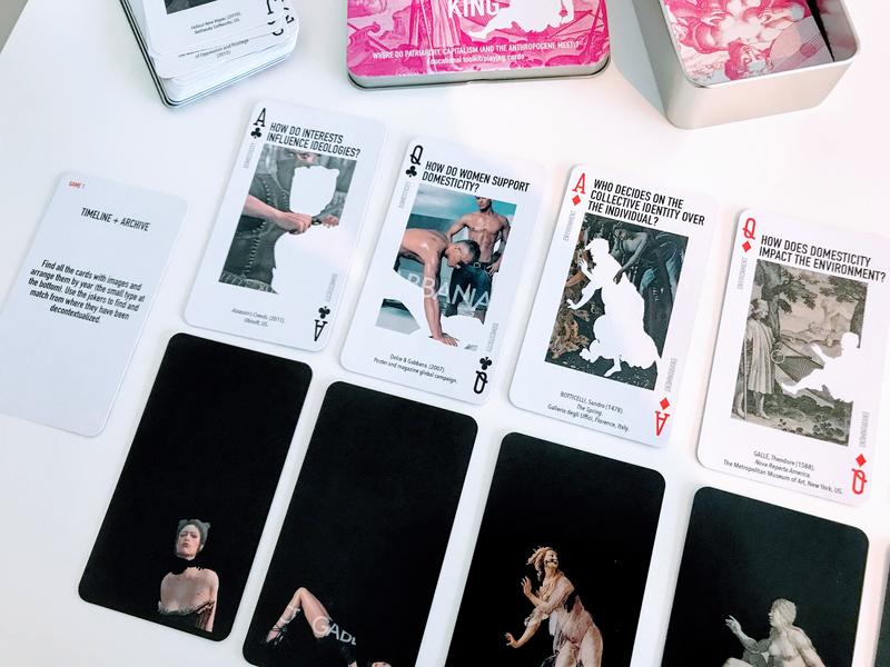 Balzi, Leticia (2019). The Gendered Planet Artistic Research Project: Not my King toolkit [Deck of playing cards and ludic space installation]. (Foto/Photo)