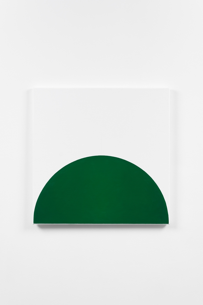 Gudenes felt (Green on white IV) [Maleri]
