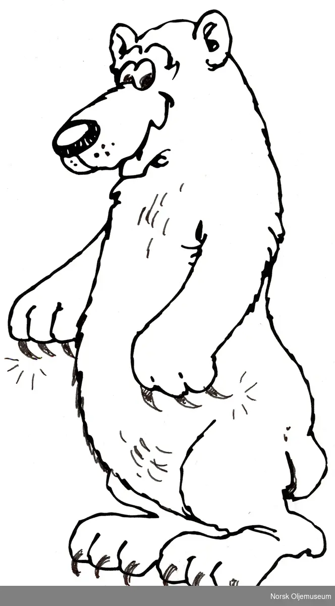 Situasjonsstudier fra arbeidslivet med en isbjørn.