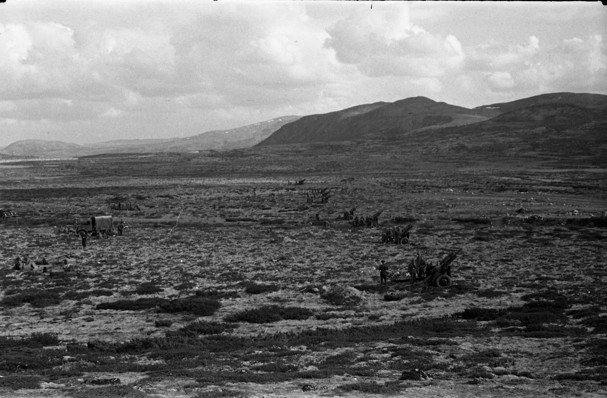 To avfotograferte landskapsbilder fra fjellterreng. Kanonstillinger tyder på at bildene er fra skytefeltet på Hjerkinn.