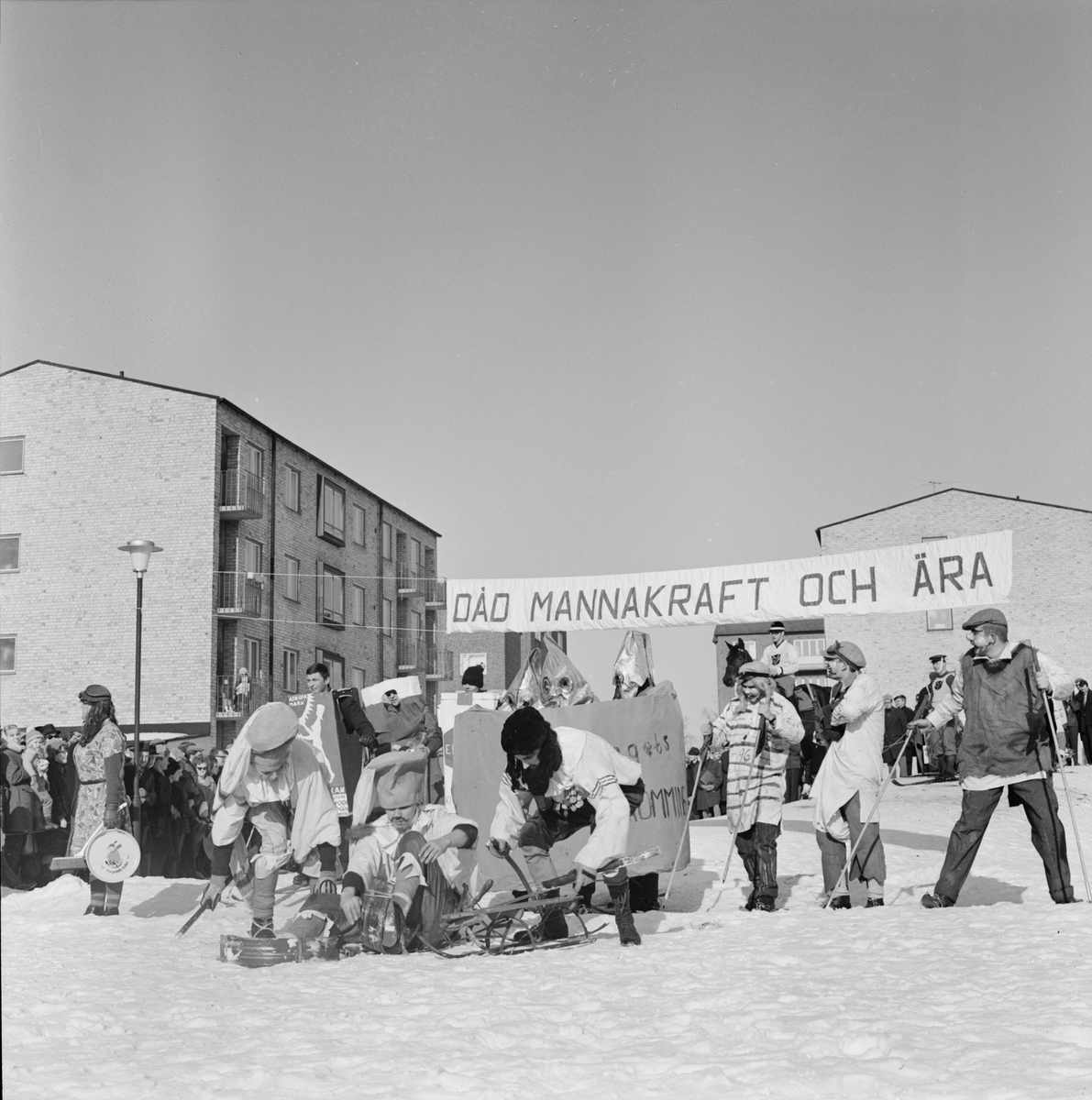 Studentliv - skidtävlingen Birkarlarenneth, Uppsala 1962