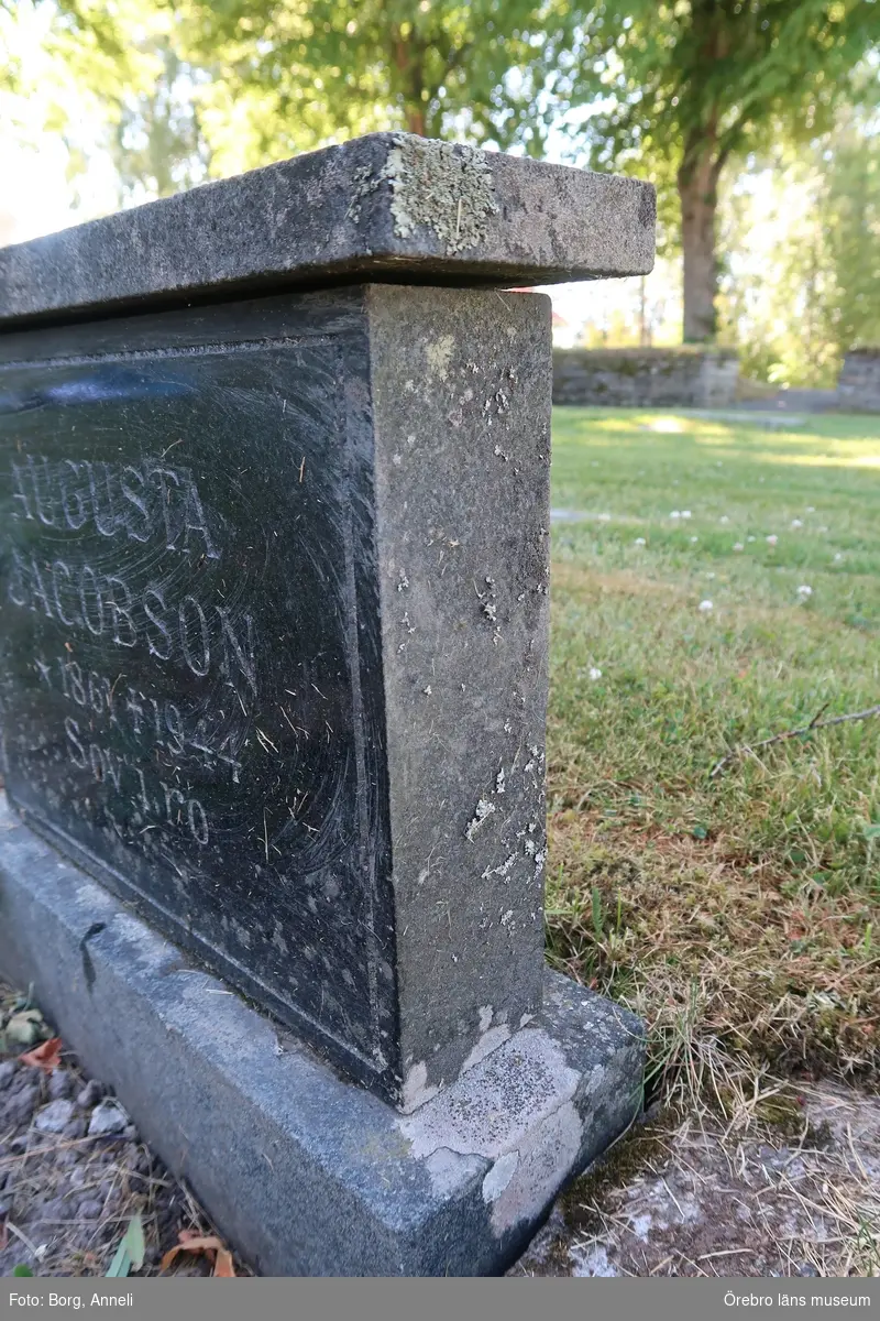 Knista kyrkogård Inventering av kulturhistoriskt värdefulla gravvårdar 2018, Kvarter Västra I.