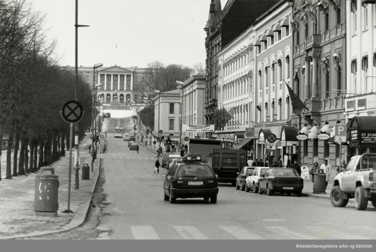Karl Johans gate. Februar 1992