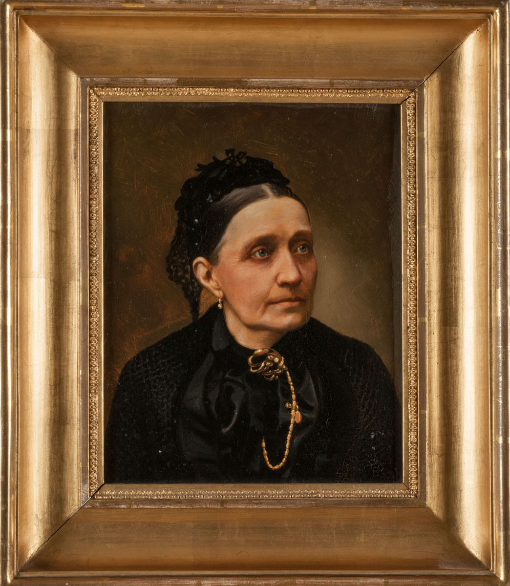 Porträtt föreställande Fru Brandt, olja på duk.