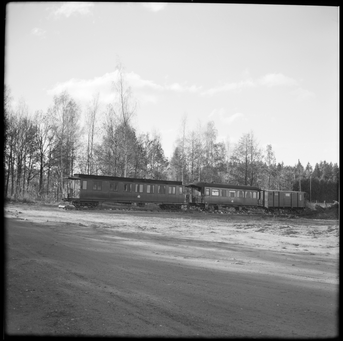 Mellersta Östergötlands Järnväg, MÖJ BCo 1000, C 1013 och NÖJ F 240. Bilden är tagen vid järnvägsmuseet i Ryd, Linköping.
