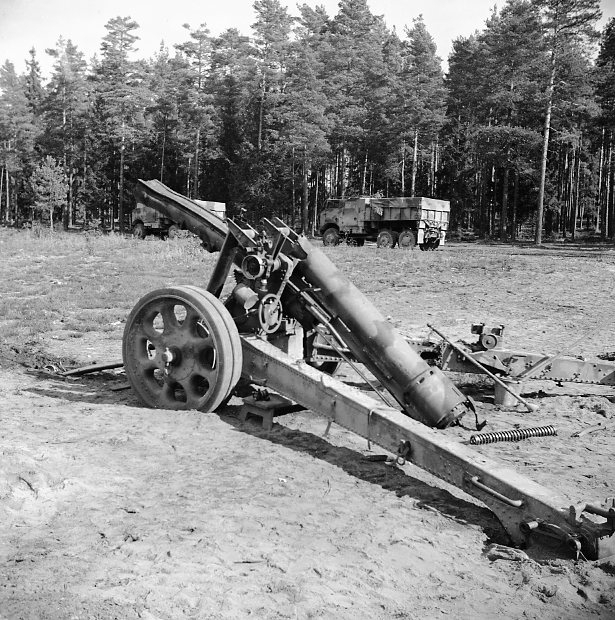 Haubits m/1939. 15 cm. Pjässprängning, Skillingaryd. A 6.