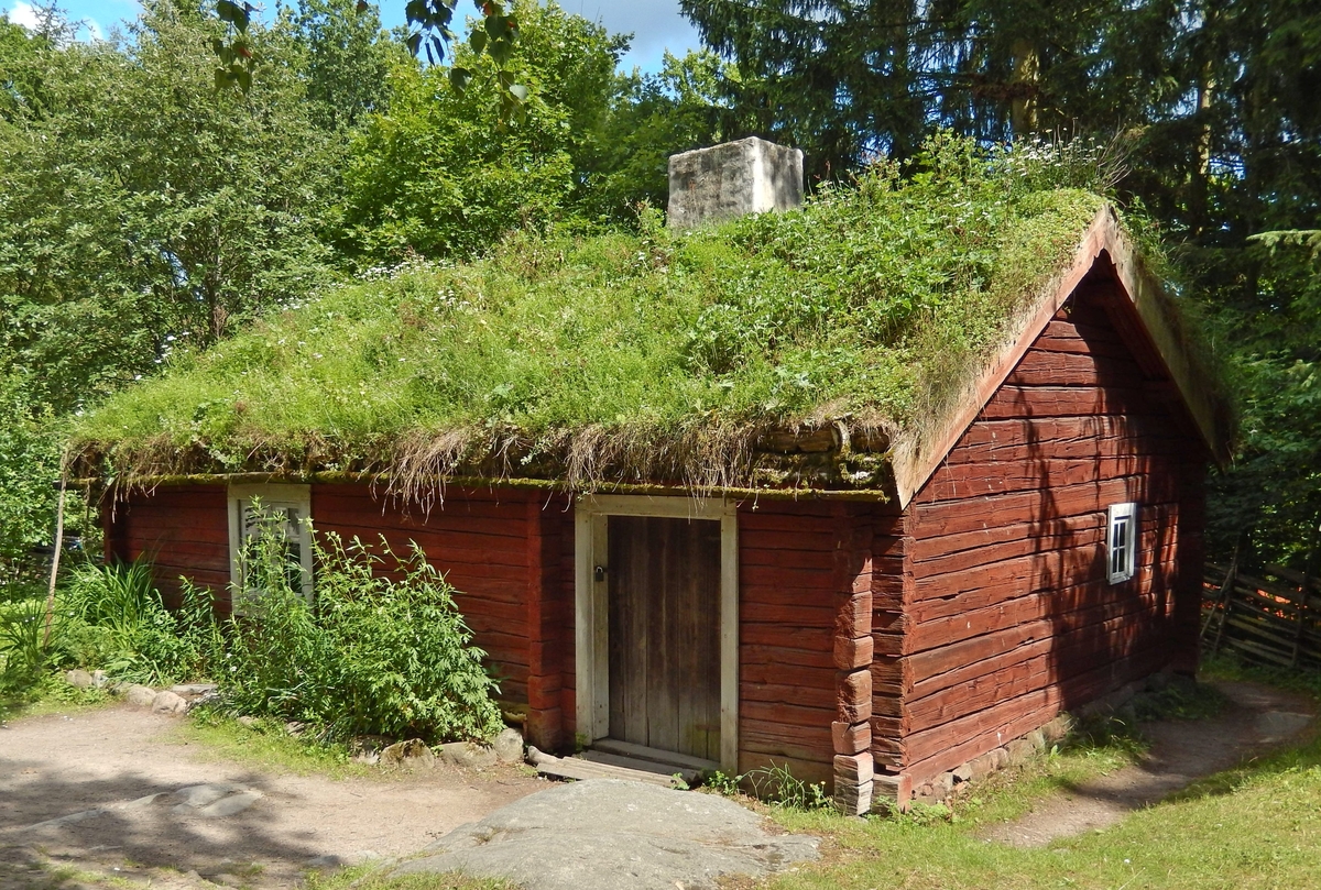 Soldattorpet på Skansen är en timrad enkelstuga i en våning med sadeltak. Tätskiktet är av näver, som hålls på plats av torv. Fasaden är målad med röd slamfärg. Snickerierna är målade med grå linoljefärg.

Soldattorpet stod ursprungligen på gården Högaskogs marker i Eksjö socken i Småland. Torpet har tillhört rote nr 91 vid Vedbo kompani, Kalmar regemente. Troligen uppfördes byggnaden omkring år 1800.

Soldattorpet flyttades till Skansen 1905.