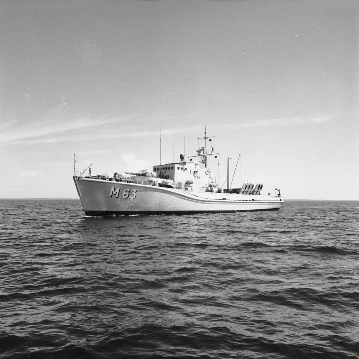 M 63 under gång till sjöss (provtur)