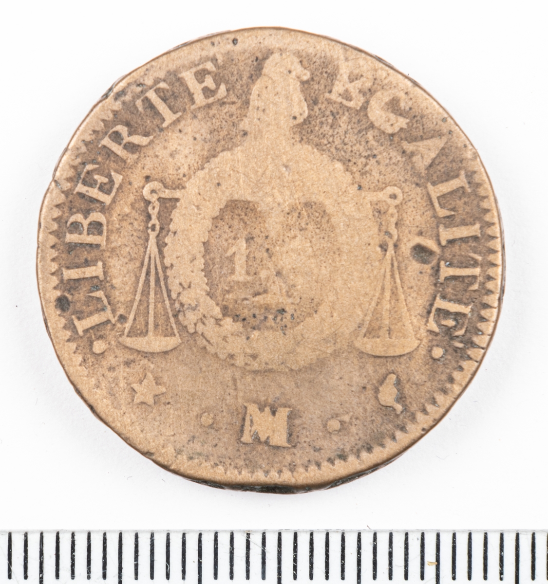 Mynt Frankrike 1794 1 Sol.