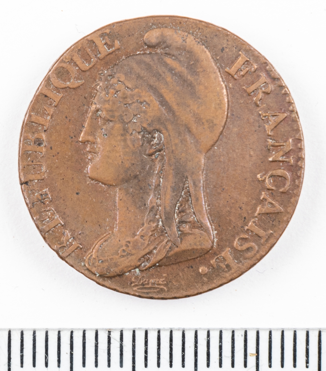 Mynt Frankrike 1795 5 Centimes.