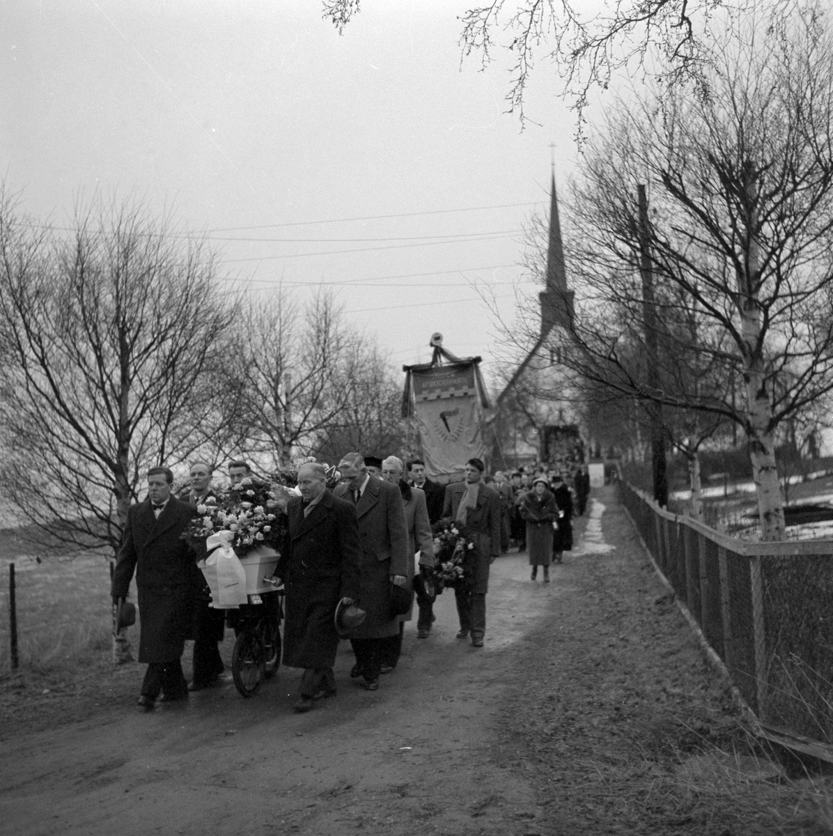 Begravelsen til ordfører Sverre Svendsen i Ranheim kirke