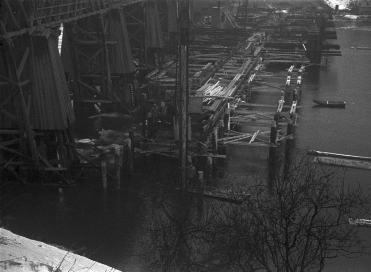 Elgeseter bru, bygging, februar 1950