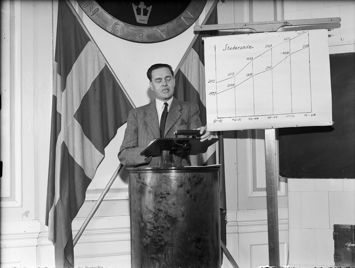 Medborgarskolan, talare, Gimo Herrgård, Uppland 1950-talet