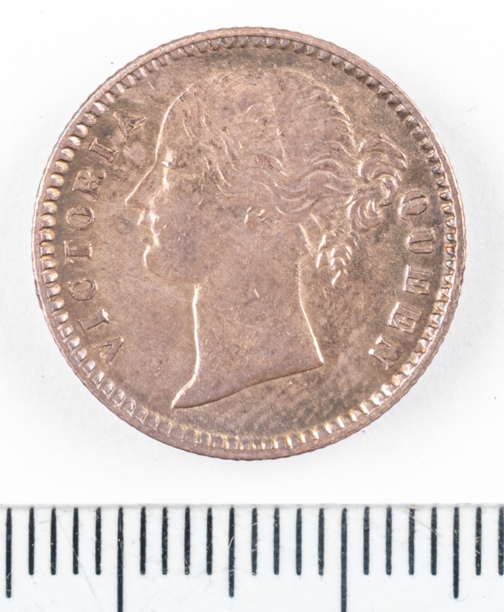 Mynt Indien 1840, 1/4 Rupee.