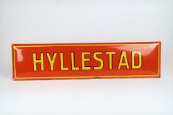 Postmuseet, gjenstander, skilt, stedskilt, stedsnavn, Hylles