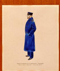 postmuseet, kunst, akvareller, uniformer, utkast, A. Bloch, 