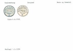 Stempelkatalog Gamlemshaug, Borgund, Møre og Romsdal