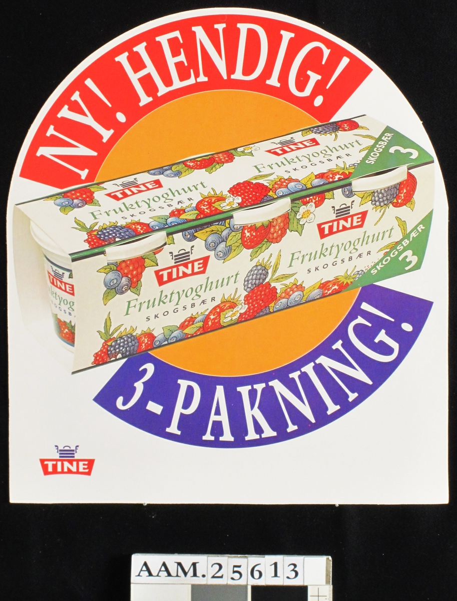 3-pakning fruktyoghurt skogsbær, Tine varemerke