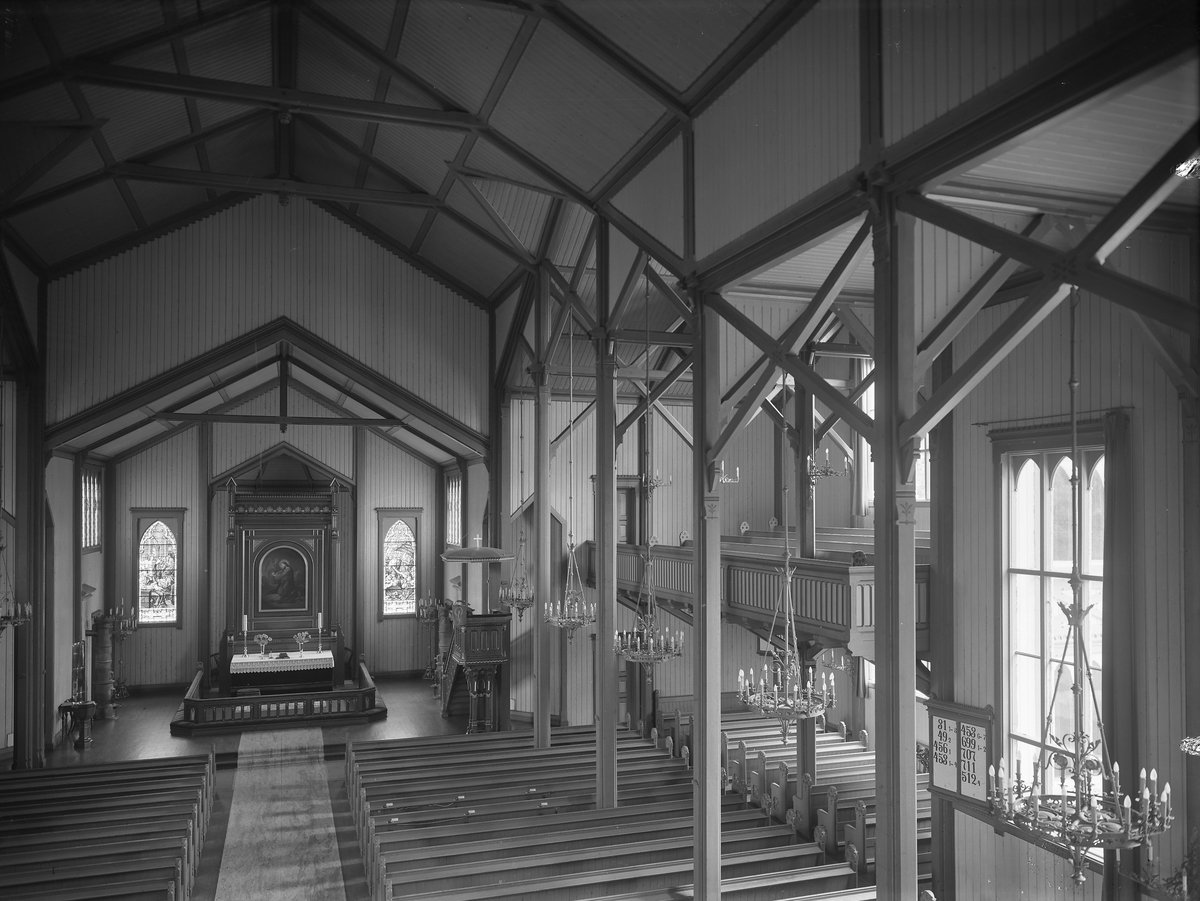 Grimstad kirke
Interiørbilde 15.6.1950