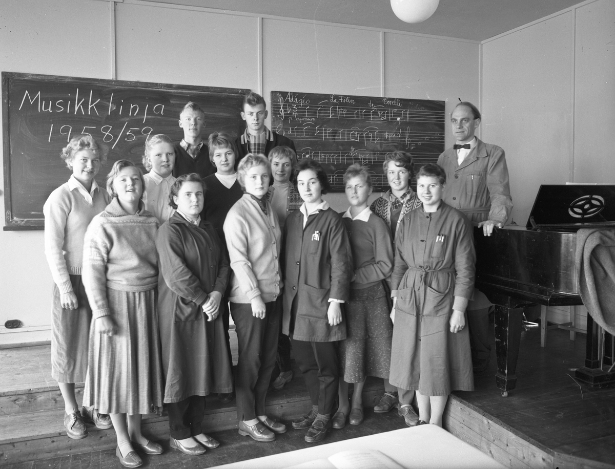 Romerike Folkehøyskole. Musikklinja 1958/59.