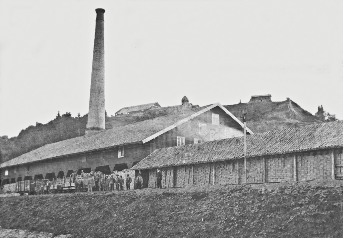 Teglverket v/Bådshaugtangen. Anlagt i 1892.