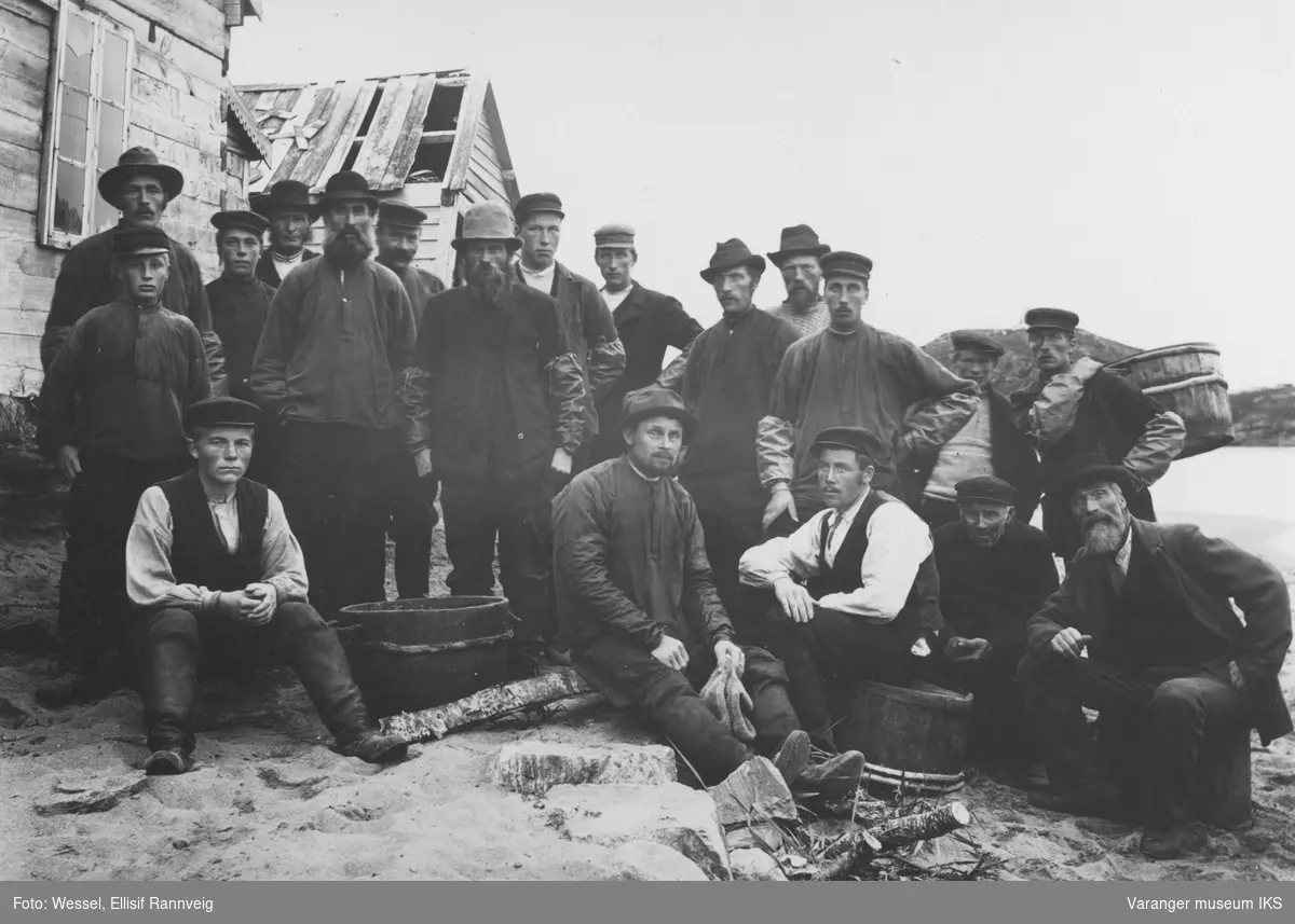 Den mannlige befolkningen i Grense Jakobselv ca 1905