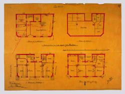 Plan af 1ste etage, 2den og 3die etg. [Utkast]