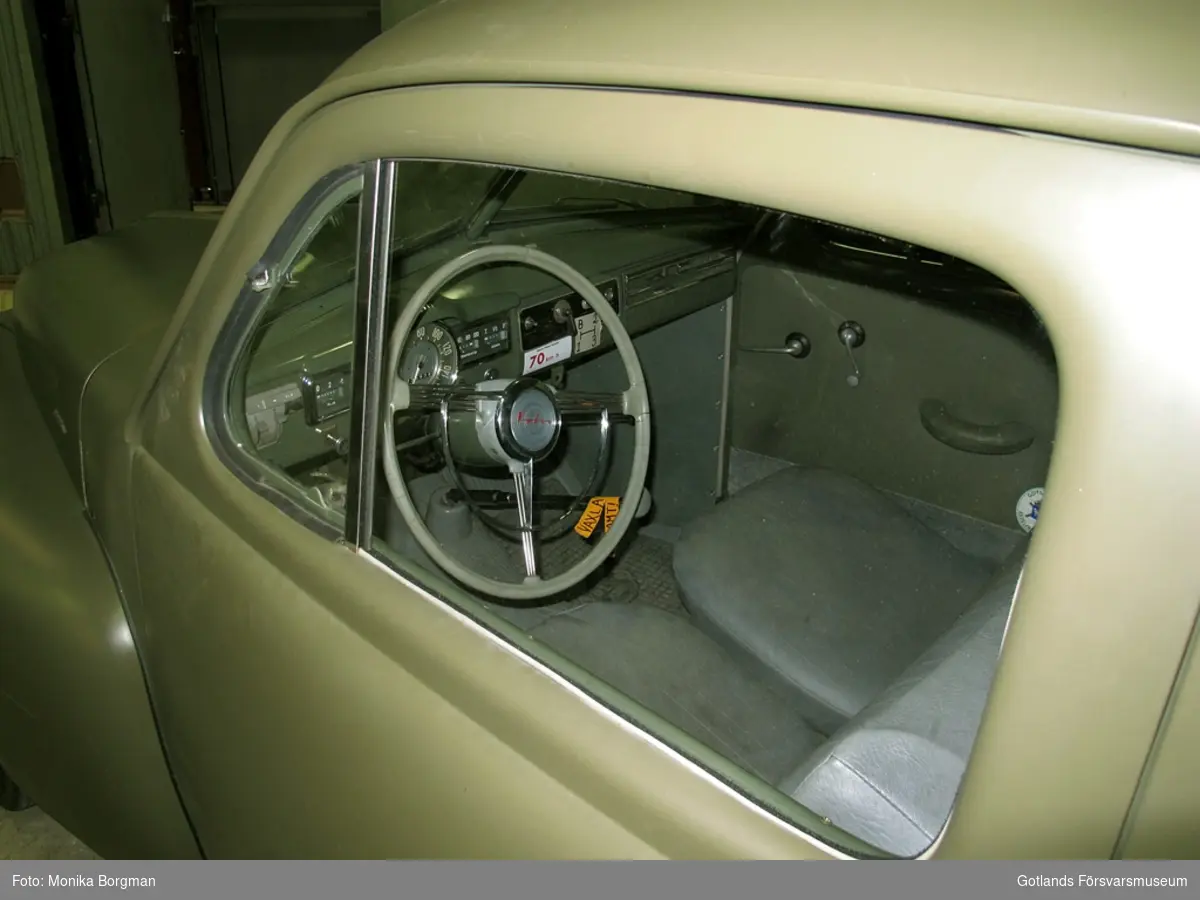 Med taklucka.
Tillverkningsår: 1957
Modell: Volvo PV 444